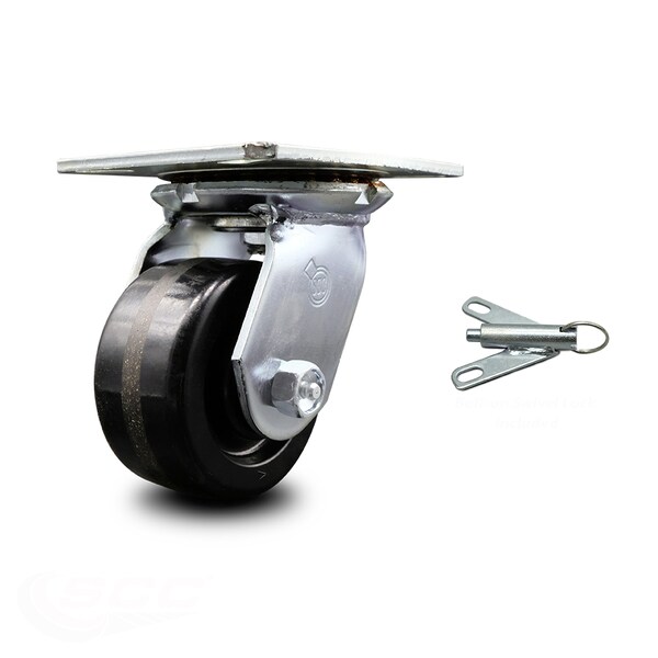 4 Inch Heavy Duty Phenolic Caster with Ball Bearing and Swivel Lock SCC